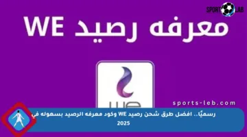 رسميًا.. أفضل طرق شحن رصيد WE وكود معرفة الرصيد بسهولة في 2025